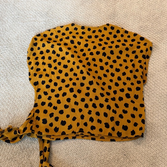 Madewell Leopard Print Wrap Top, Size S - Picture 8 of 8